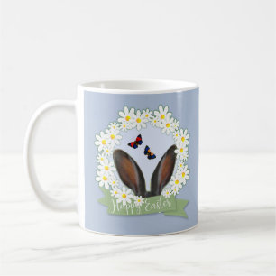 Happy Oaster Bunny Ears Daisies Wreath Kaffeetasse