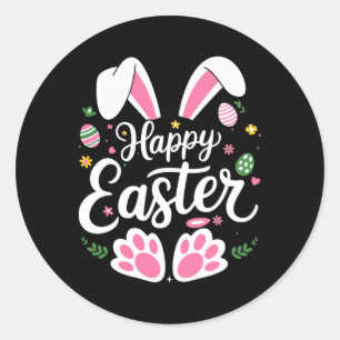 Happy Oaster Bunny Easter Egg Hunt Squad Osterwoch Runder Aufkleber