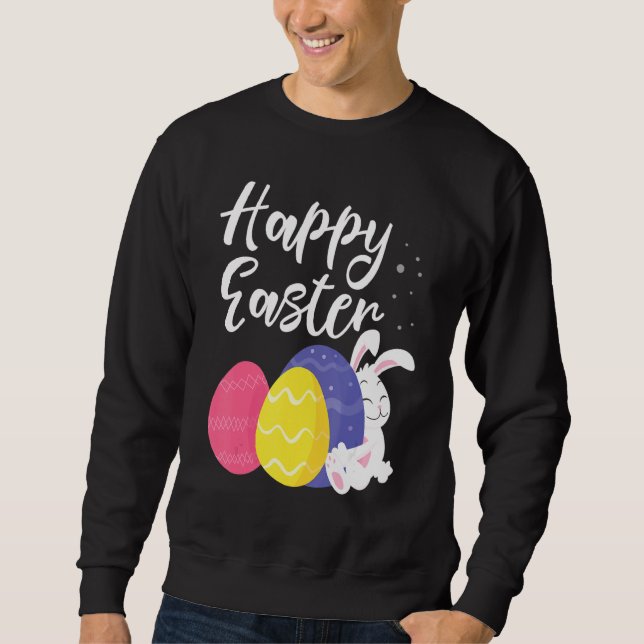 Happy Oaster Bunny Egg Basket 1 Sweatshirt (Vorderseite)