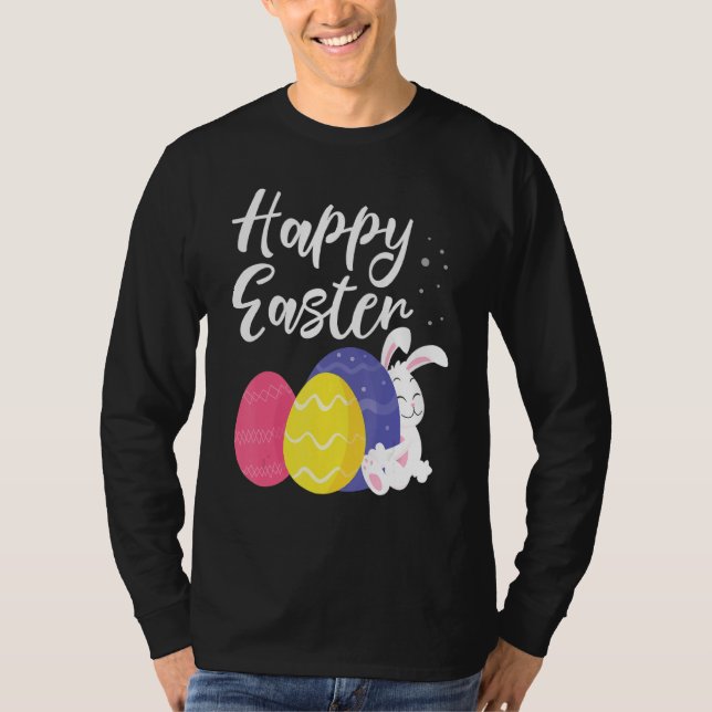 Happy Oaster Bunny Egg Basket 1 T-Shirt (Vorderseite)