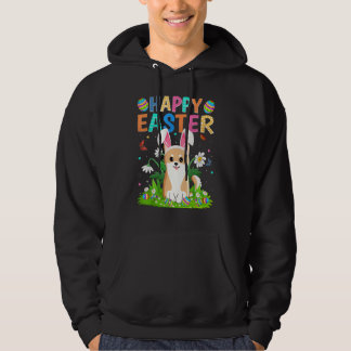 Happy Oaster Bunny Egg Funny Akita Inu Dog Oster Hoodie