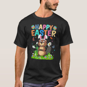 Happy Oaster Bunny Egg Funny Beaver Ostersonntag T-Shirt
