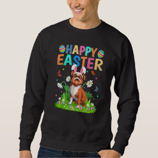 Happy Oaster Bunny Egg Funny Bulldog Ostern Sonnta Sweatshirt