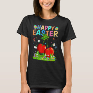 Happy Oaster Bunny Egg Funny Cherry Ostersonntag T-Shirt