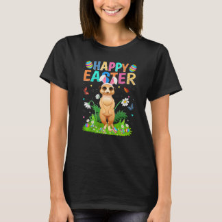 Happy Oaster Bunny Egg Funny Meerkat Ostersonntag T-Shirt