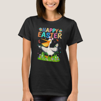 Happy Oaster Bunny Egg Funny Pelican Bird Oster S T-Shirt