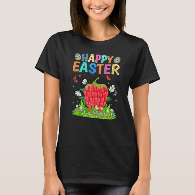 Happy Oaster Bunny Egg Funny Raspberry Osterfest S T-Shirt (Vorderseite)