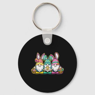 Happy Oaster Bunny Egg Jagen und Bysket Gnome Ea Schlüsselanhänger