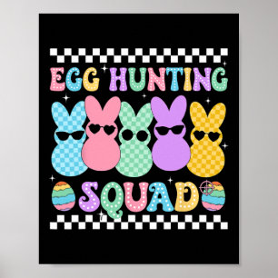 Happy Oaster Bunny Egg Junting Squad Crew Familie  Poster