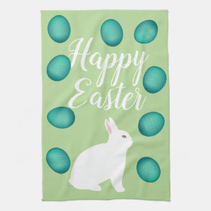 Happy Oaster Bunny & Eggs Geschirrtuch