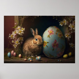 Happy Oaster Bunny Ester Poster