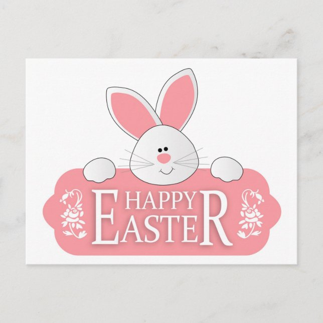 Happy Oaster Bunny Feiertagspostkarte (Vorderseite)