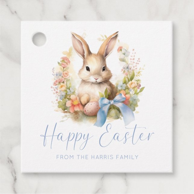 Happy Oaster Bunny Geschenkanhänger (Vorderseite)
