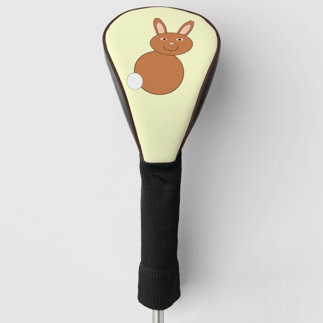 Happy Oaster Bunny Golf Driver Cover Golf Headcover (Vorderseite)