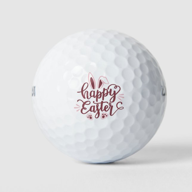 Happy Oaster Bunny Golfball (Vorderseite)