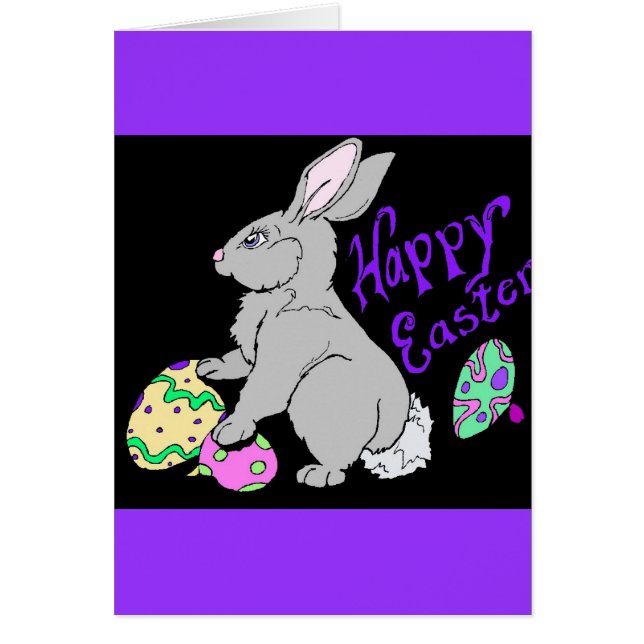 Happy Oaster Bunny Grußkarte (Vorne)
