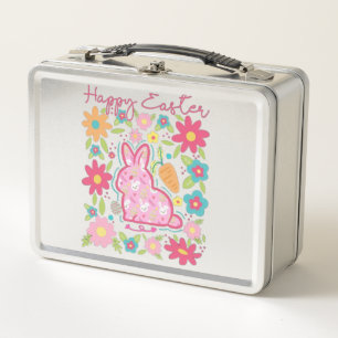 Happy Oaster Bunny Illustration Metall Brotdose