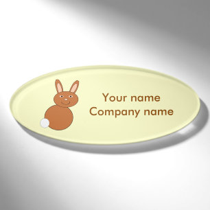 Happy Oaster Bunny Individuelle Name Tag Namenschild