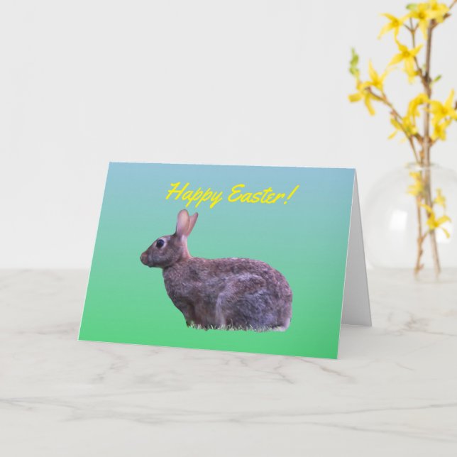 Happy Oaster Bunny Karte (Gelbe Blume)