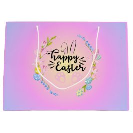 Happy Oaster Bunny Kontur Hübsch Pastel Große Geschenktüte