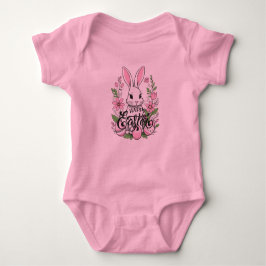 Happy Oaster Bunny (Light Pink) Baby Strampler