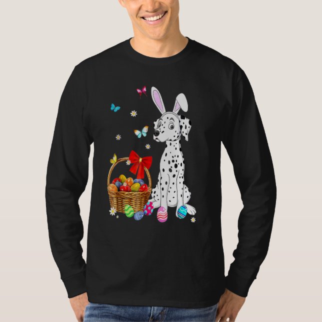 Happy Oaster Bunny Llama Bringing Ostereier Basken T-Shirt (Vorderseite)
