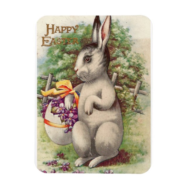 Happy Oaster Bunny Magnet (Vertikal)