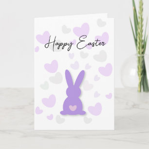 Happy Oaster Bunny mit Herz Karte