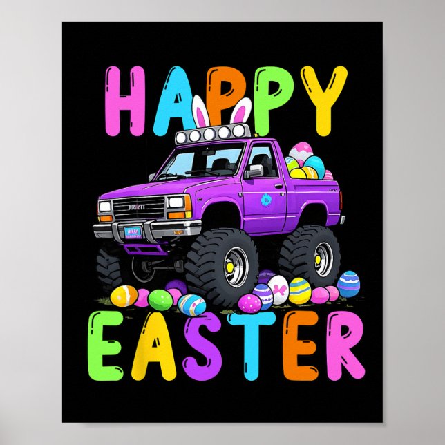 Happy Oaster Bunny Monter Truck Sonniger Wahnsinn Poster (Vorne)
