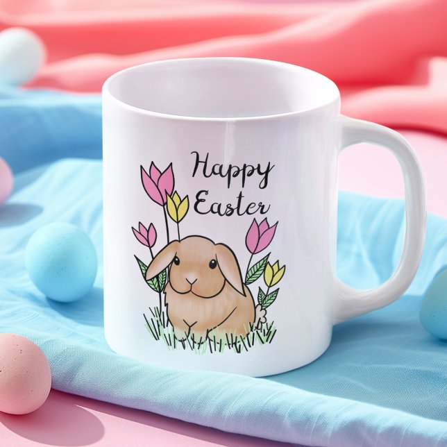 Happy Oaster Bunny Niedlich Spring Kaffeetasse (Von Creator hochgeladen)