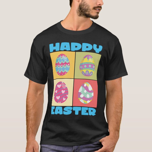 Happy Oaster Bunny Oars Eggs Kaninchen feiern Ei T-Shirt (Vorderseite)