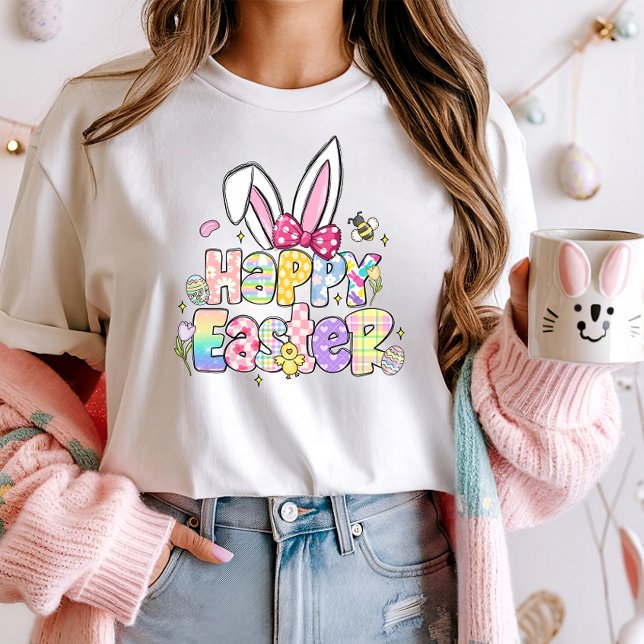 Happy Oaster Bunny Oars Shirt, Spring Pastel T-Shirt (Von Creator hochgeladen)