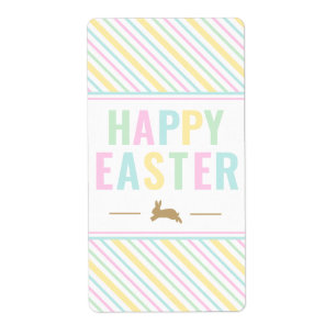 Happy Oaster Bunny Pastel Sticker
