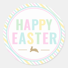 Happy Oaster Bunny Pastel Sticker