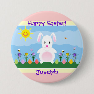Happy Oaster Bunny Personalisiert Button