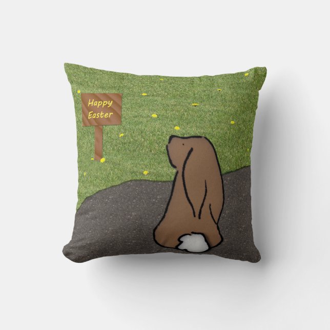 Happy Oaster Bunny Pillow Kissen (Vorderseite)