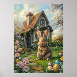 Happy Oaster Bunny Poster