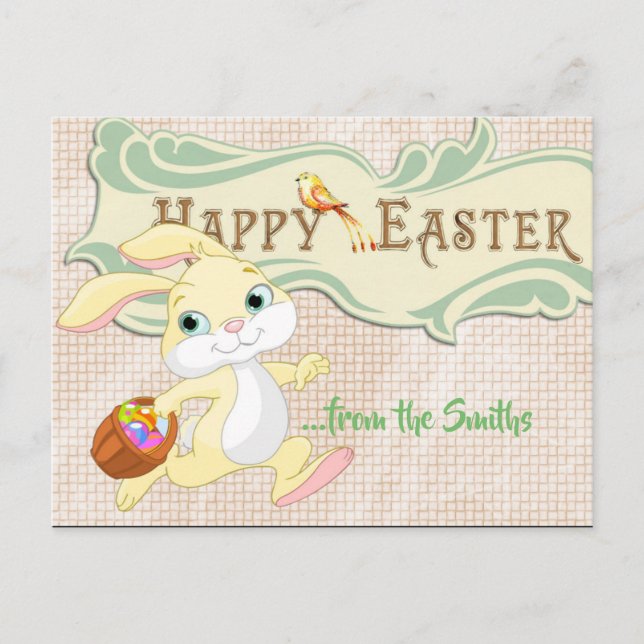Happy Oaster Bunny Postkarte (Vorderseite)
