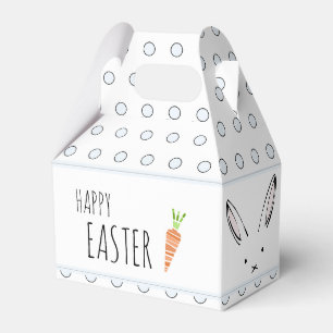 Happy Oaster Bunny Rabbit Carrot Polka Dot Geschenkschachtel