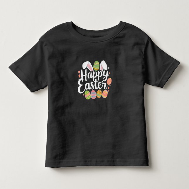 Happy Oaster Bunny Rabbit Egg Holiday Kleinkind T-shirt (Vorderseite)