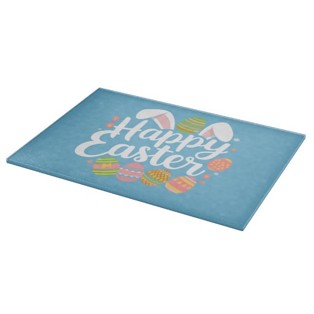 Happy Oaster Bunny Rabbit Egg Holiday Schneidebrett (Ecke)