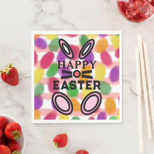 Happy Oaster Bunny Rabbit Jelly Eggs Serviette