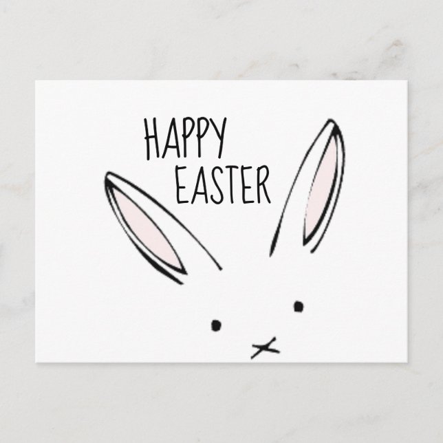 Happy Oaster Bunny Rabbit Postcard Postkarte (Vorderseite)