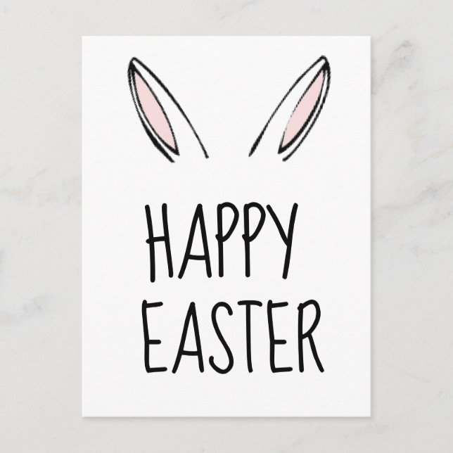 Happy Oaster Bunny Rabbit Postcard Postkarte (Vorderseite)