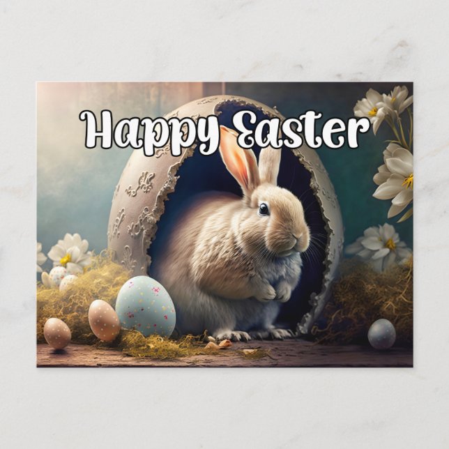 Happy Oaster Bunny Rabbit Postkarte (Vorderseite)