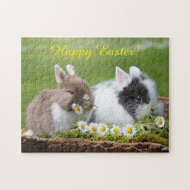 Happy Oaster Bunny Rabbit Puzzle (Horizontal)