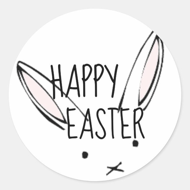 Happy Oaster Bunny Rabbit Sticker (Vorderseite)