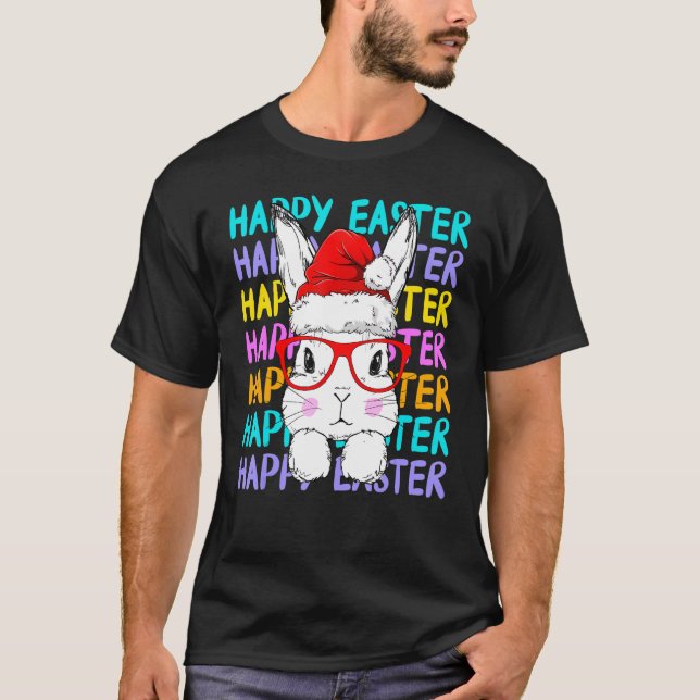 Happy Oaster Bunny Rabbit Ugly Weihnachtskraut T-Shirt (Vorderseite)