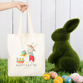 Happy Oaster Bunny Rabbit Watercarrots Name Tragetasche