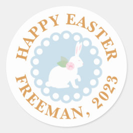 Happy Oaster Bunny Sticker - Kundenname